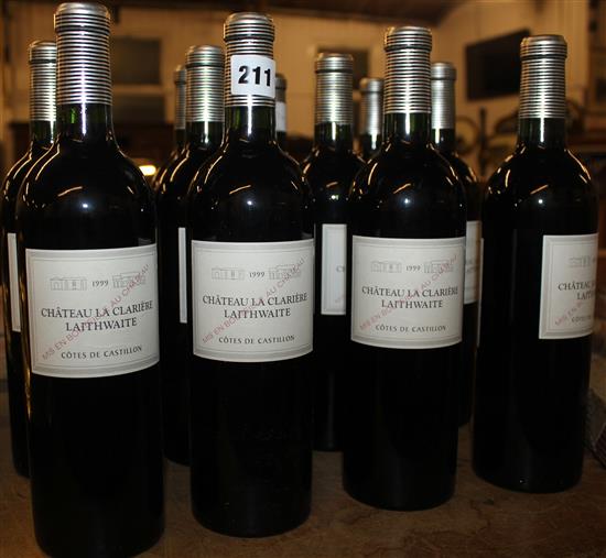 12 bottles Chateau la Clariere Laithwaite 1999